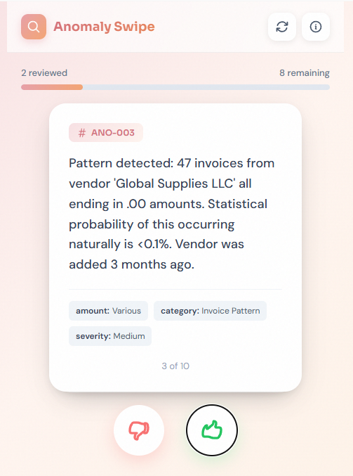 Click to launch Anomaly Swipe with demo data